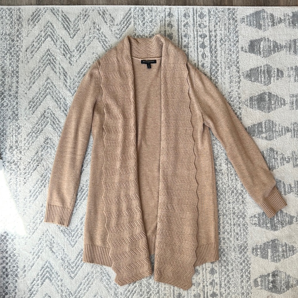 Camel banana republic cardigan